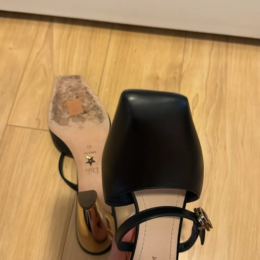 Dior Rhodes Heeled Mule Black Calfskin - Image 8