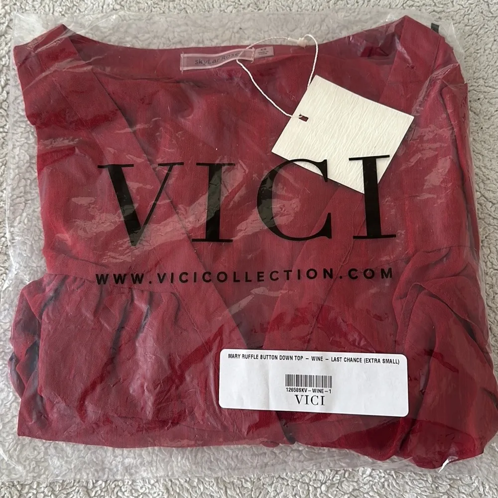 VICI | Mary Ruffle Button Down Top - Image 2