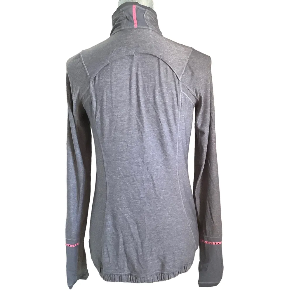 Lululemon long sleeve pace pusher half zip pullover top in heather slate gray 6 - Image 4
