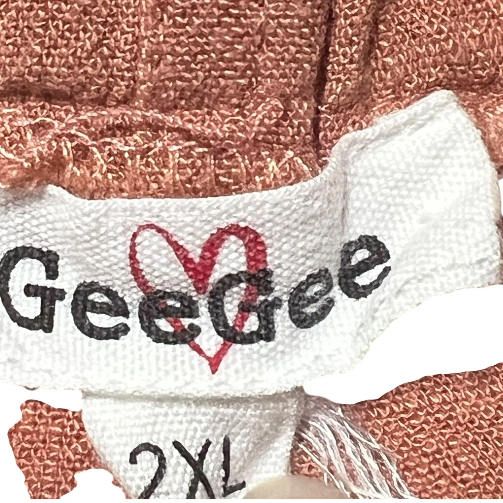 GeeGee Paperbag Waist Wide Leg Cropped Pants Terra Cotta 2XL Linen Blend - Image 5