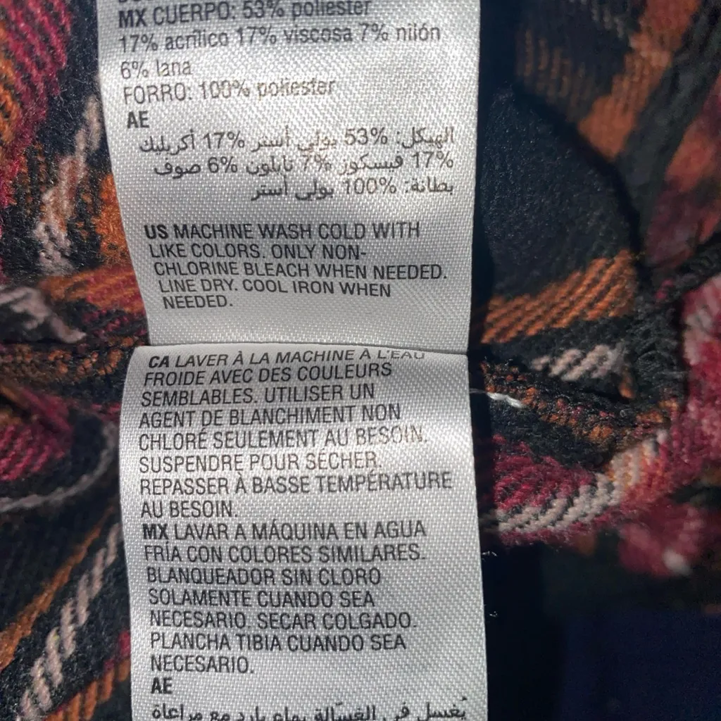 Wool Blend Oversized Plaid Shacket Jacket in XS - Image 15