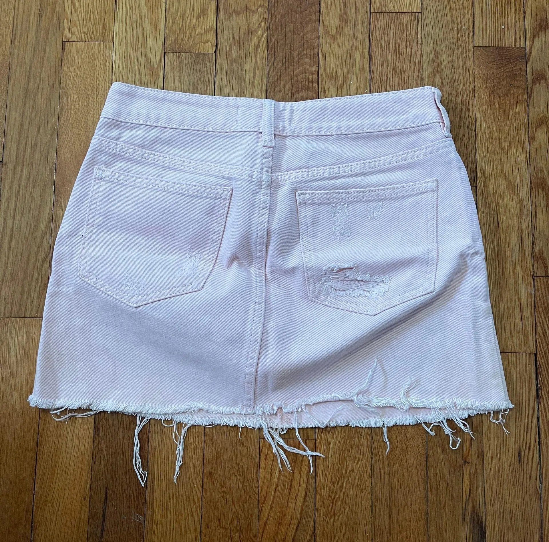 Pink Jean Mini Skirt - Image 2