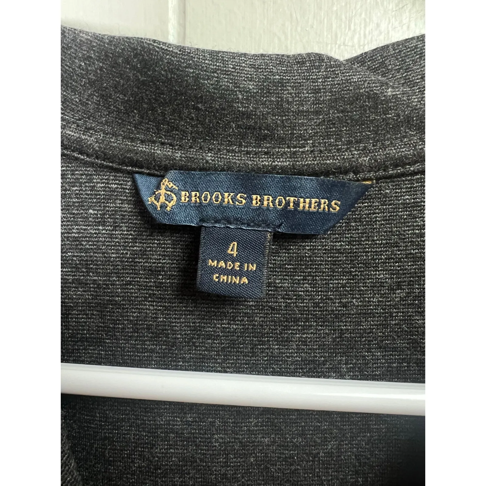 Brooks Brothers Women's Sleeveless Dark Gray Collared Buttoned Shirt Dress - Image 2