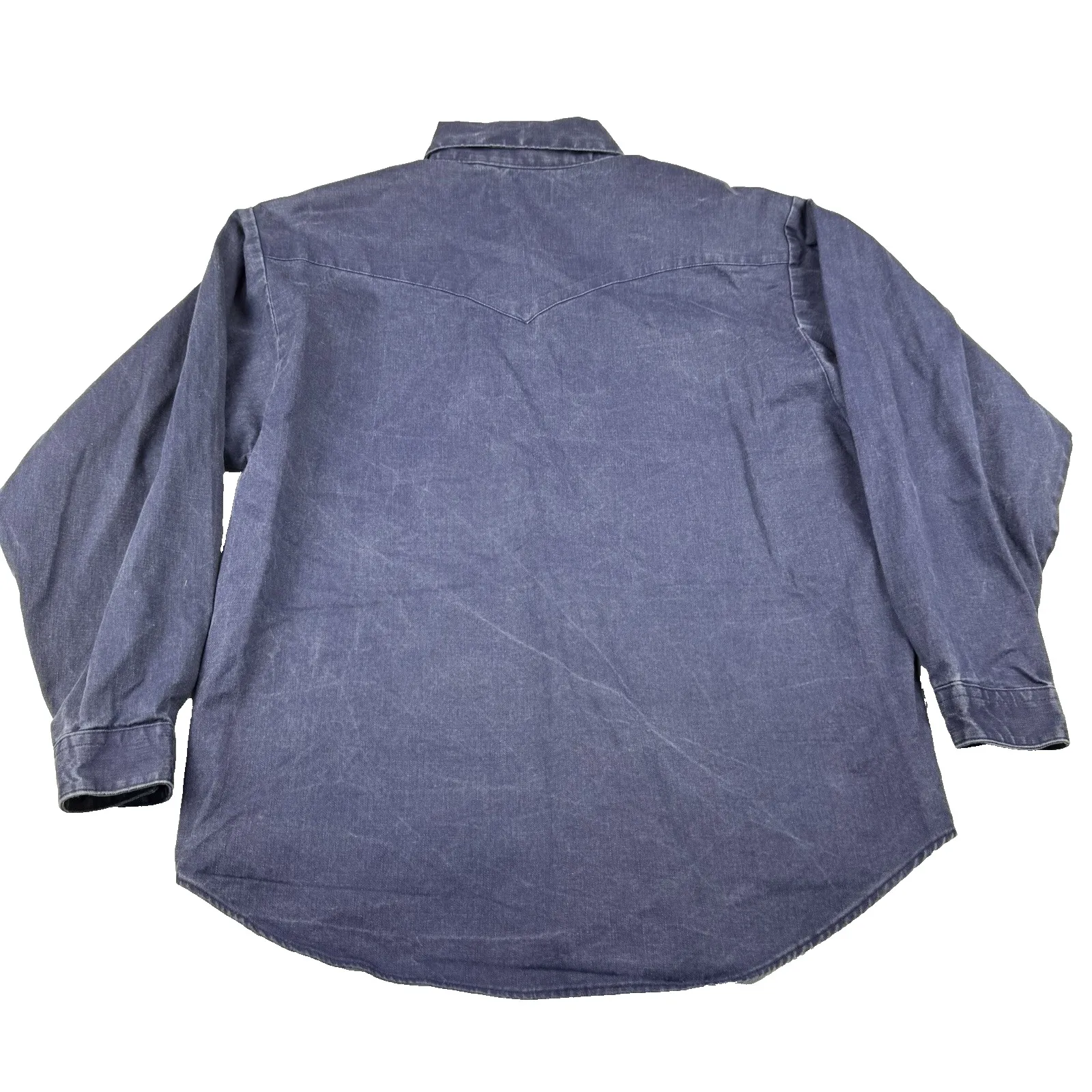 Panhandle Slim Vintage USA Western Denim Shirt‎ Long Sleeve Size Medium Cotton Blue - Image 3