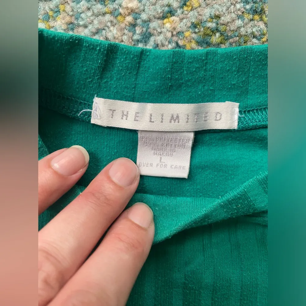 Vintage 90s The Limited dolman sleeve ribbed mock neck tunic top, size large - Image 6