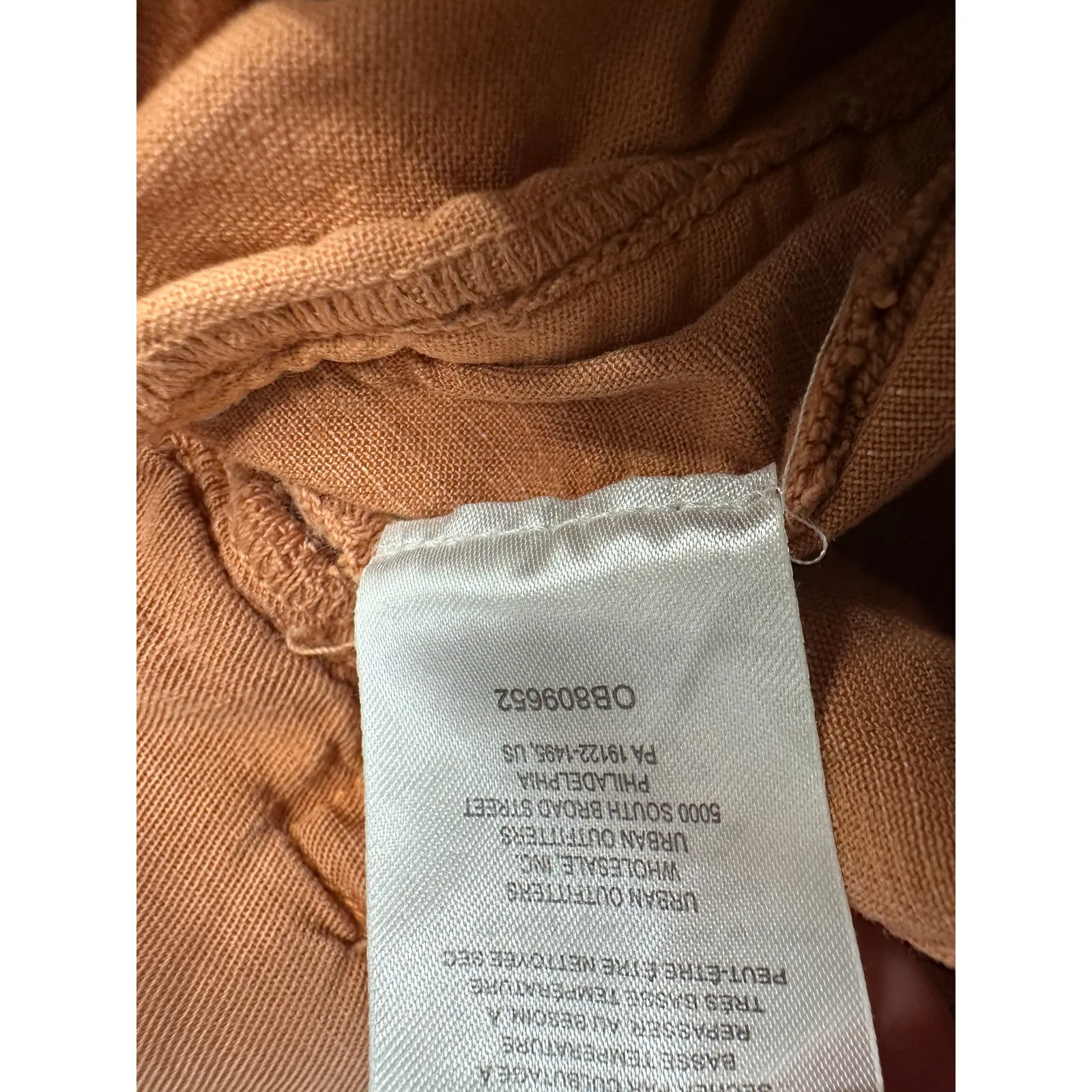 Anthropologie Womens Orange Paperbag High Waisted Pants Size 10 Wide Leg Loose - Image 8