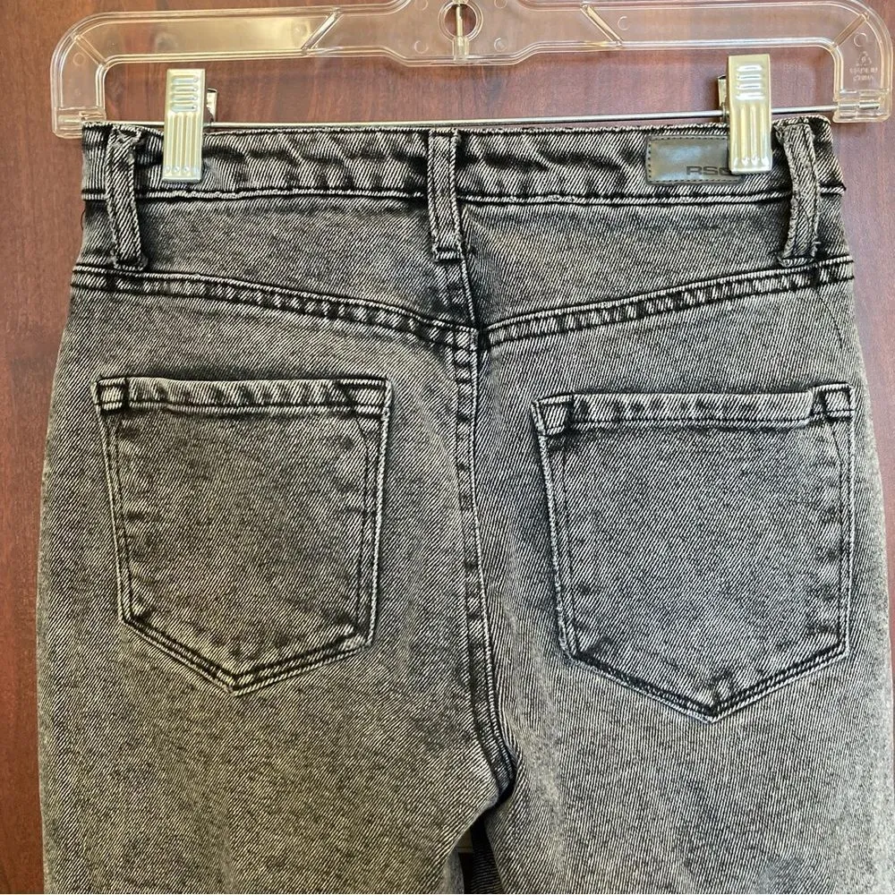RSQ High Rise Straight Leg Gray Jeans Size 23 - Image 7