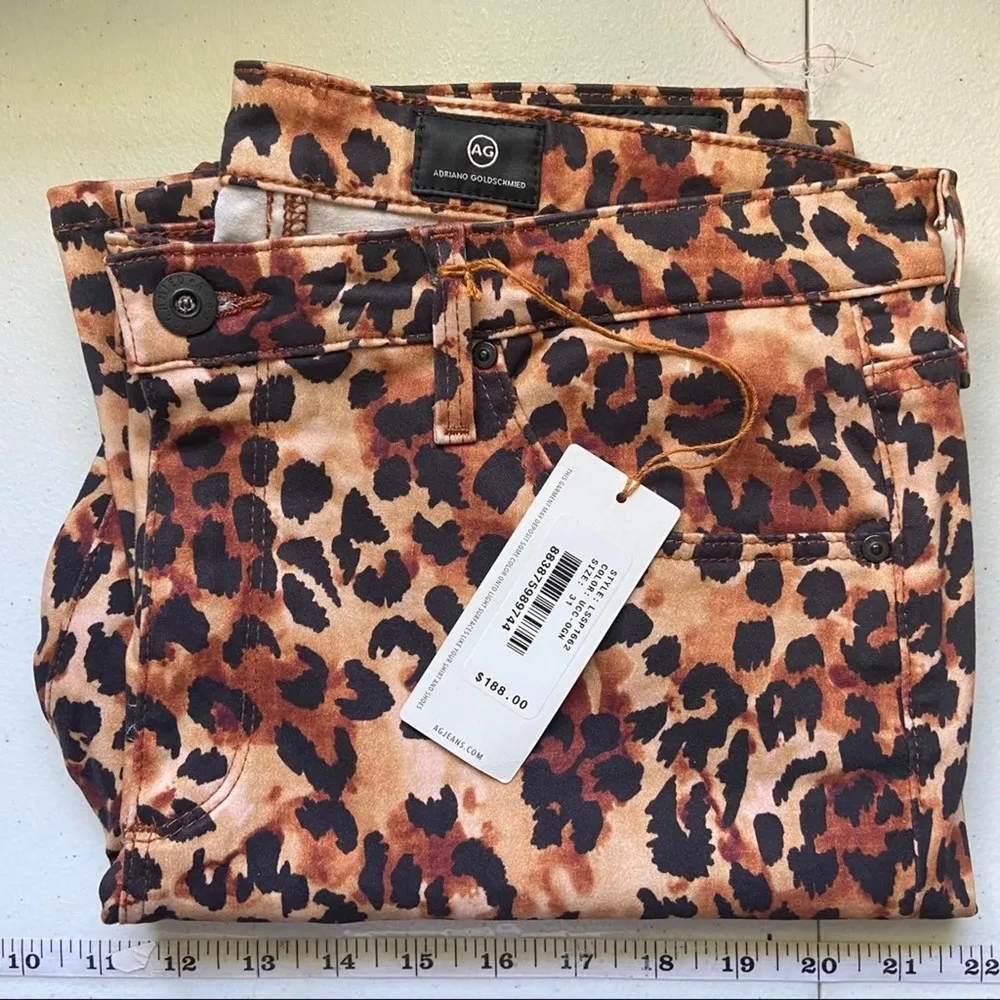 AG The Jodi Crop Untamed Camo Cognac Leopard - Image 18