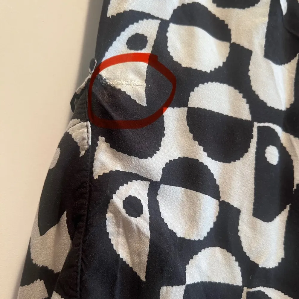 FARM Rio Geo Toucan High-Rise Wide Leg Utility Black & White Pocket Pants Sz S/M - Image 9