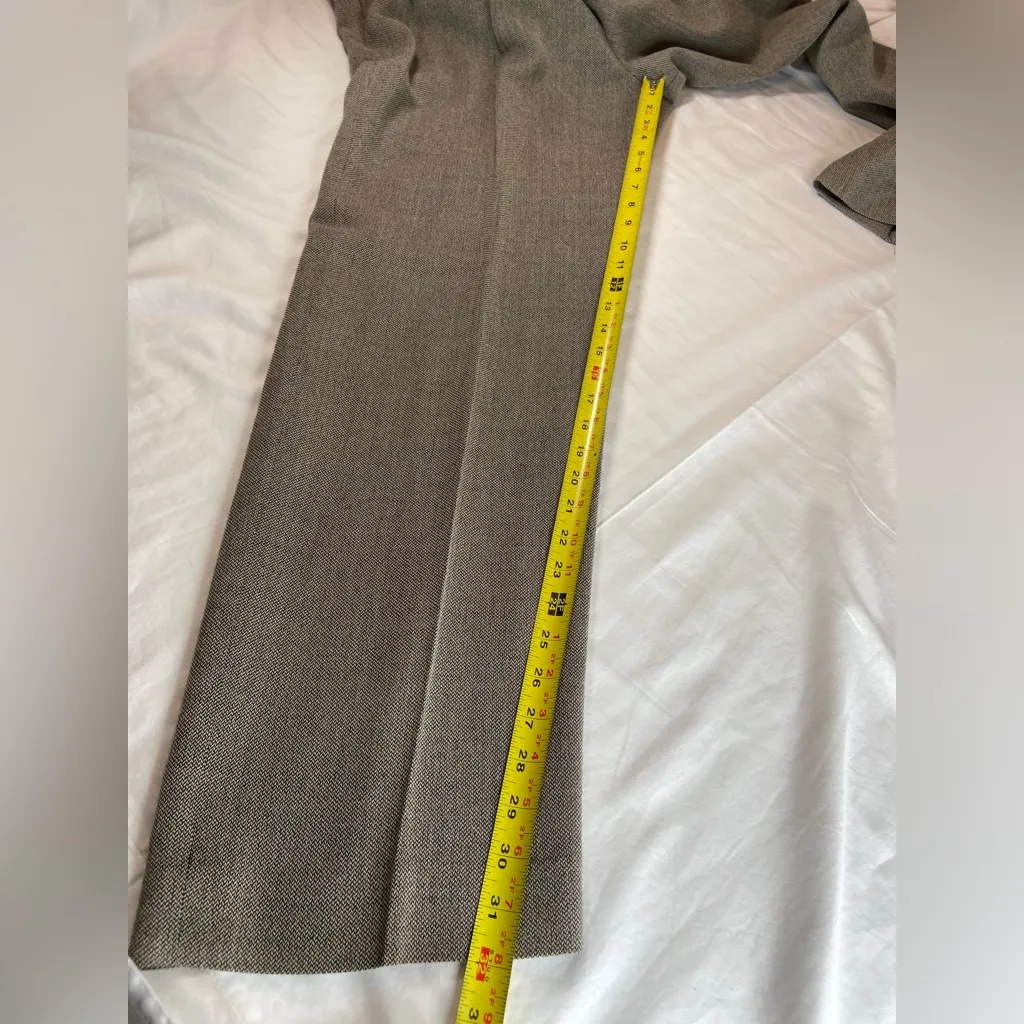 Anne Klein II Womans Suit Vintage Jacket SZ 14 Pants‎ SZ 12 Brown - Image 13