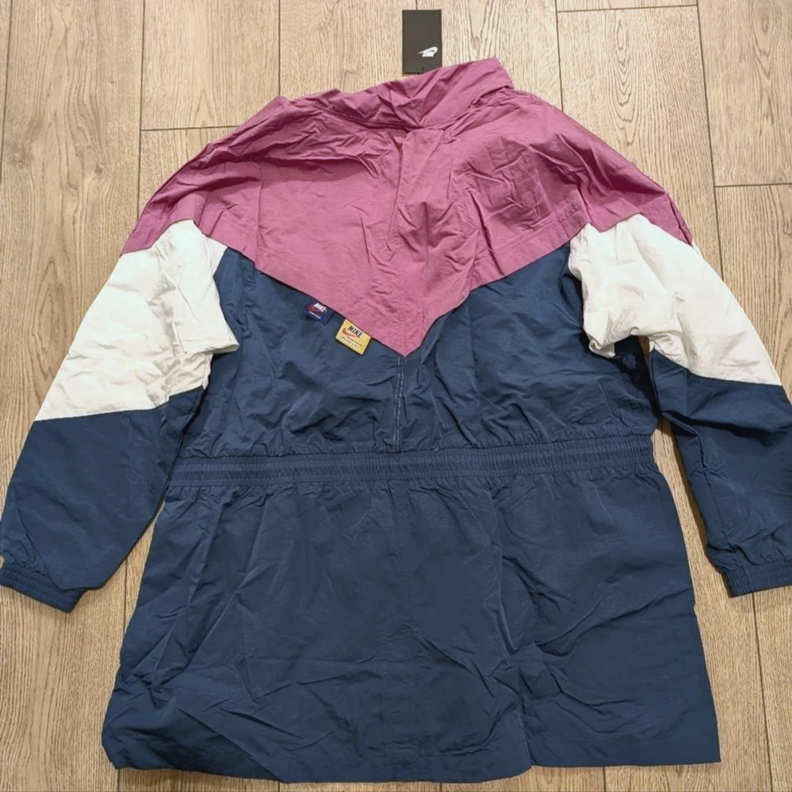 🆕 NIKE Plus 1X Long Tunic Track Jacket Purple Teal White Windbreaker Coat NWT - Image 4