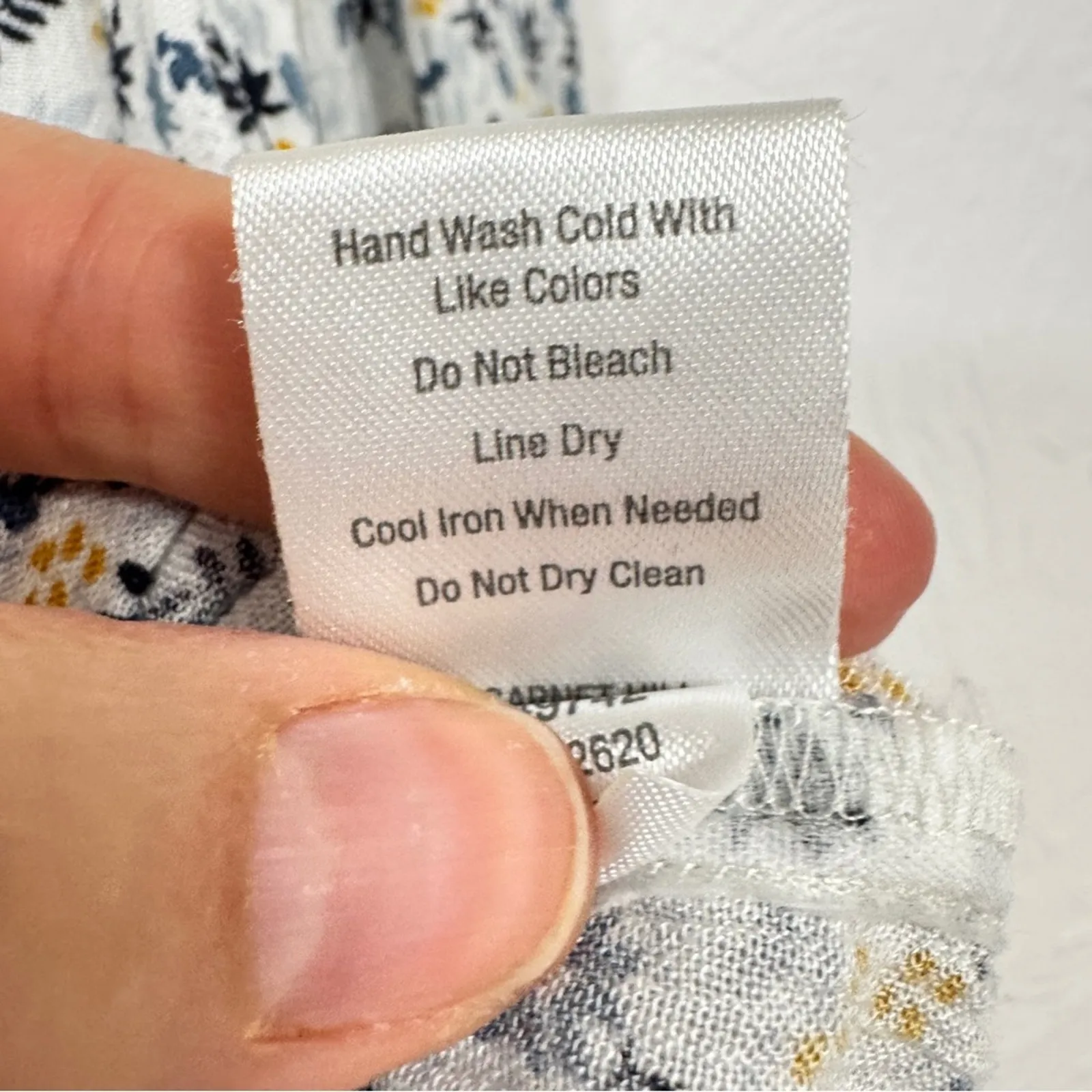 Garnet White Hill Blue Yellow Floral Blouse Womens 0 Shirt Casual Flowy Spring - Image 8