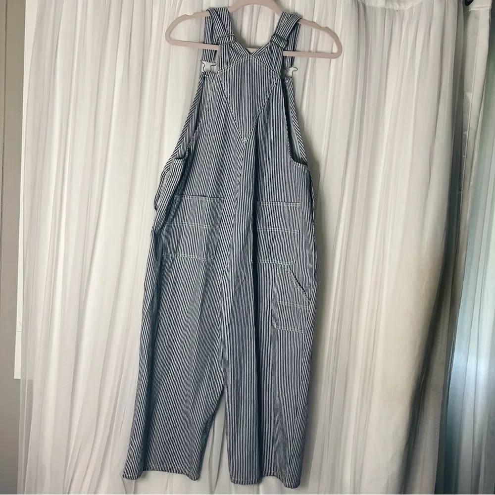 Vintage Carolina Blues Striped Denim Overalls - Image 2