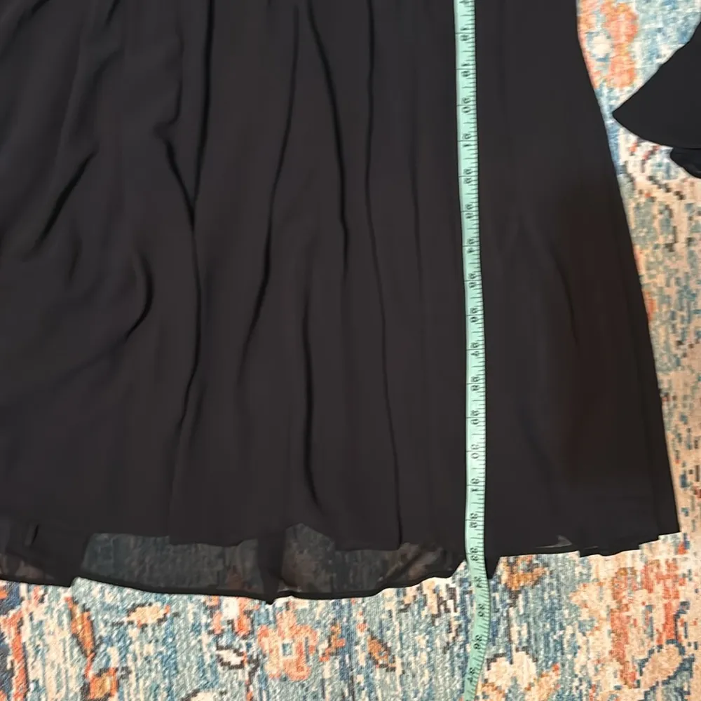 NWT Express Chiffon Mini Dress Mesh Front Open Back LBD Size 10 Formal Date Nigh - Image 15