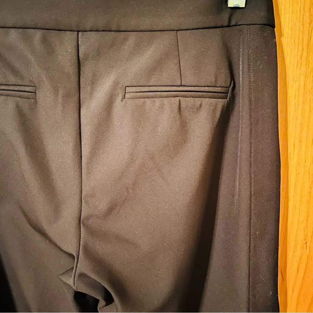 Rebecca Taylor Ava Techy Black Straight Leg Pants size 6 Business Classic - Image 6