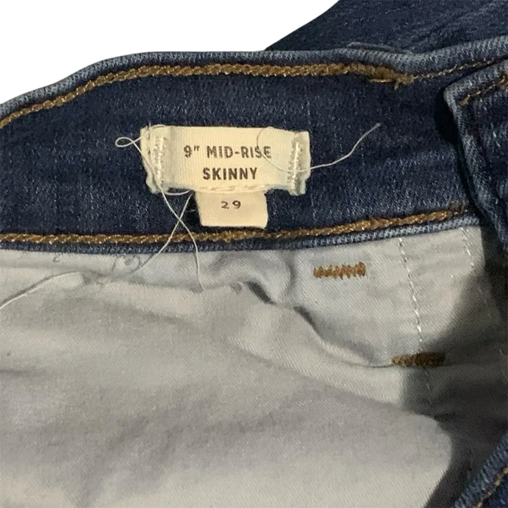 Madewell Size 29 Dark Wash 9” Mid-Rise Skinny Jeans - Image 4