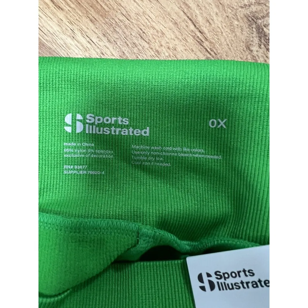 Sports Illustrated Seamless Womens Moisture Wicking 7/8 Ankle Leggings Plus OX Green Size 0X - Image 9