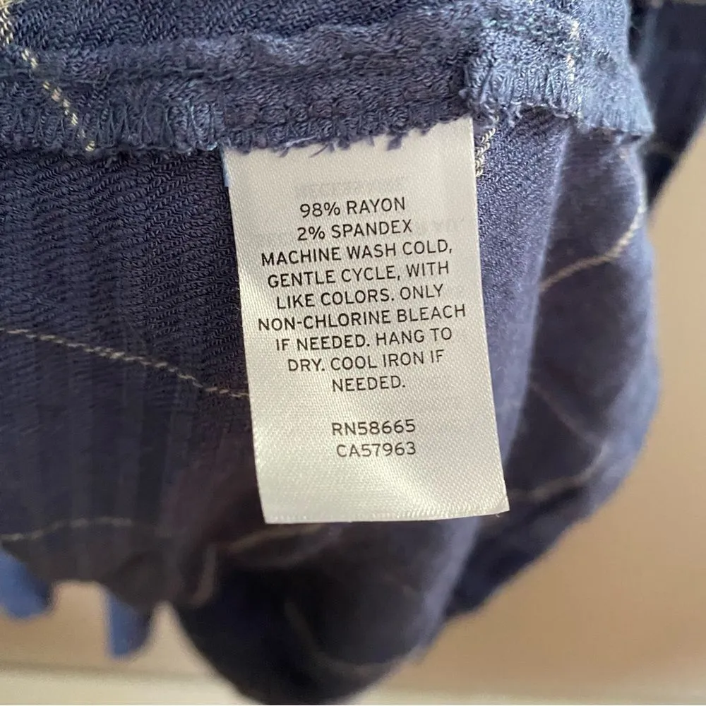 Melrose & Market Dress Long Sleeve Plaid Blue Mini Casual - Image 9