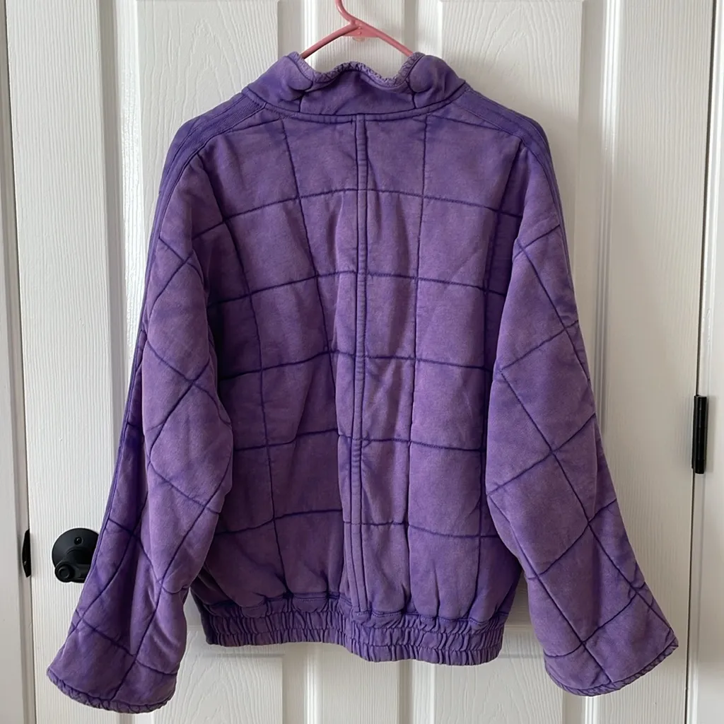 Free People quilted dolman in moonberry - Image 8