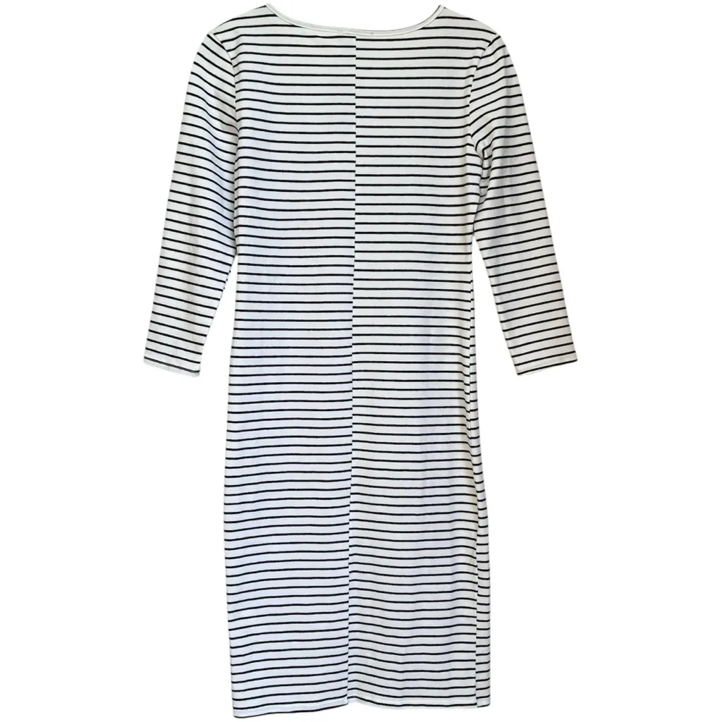 NEW Forever 21 Striped Black and White Bodycon Midi Dress Medium - Image 3