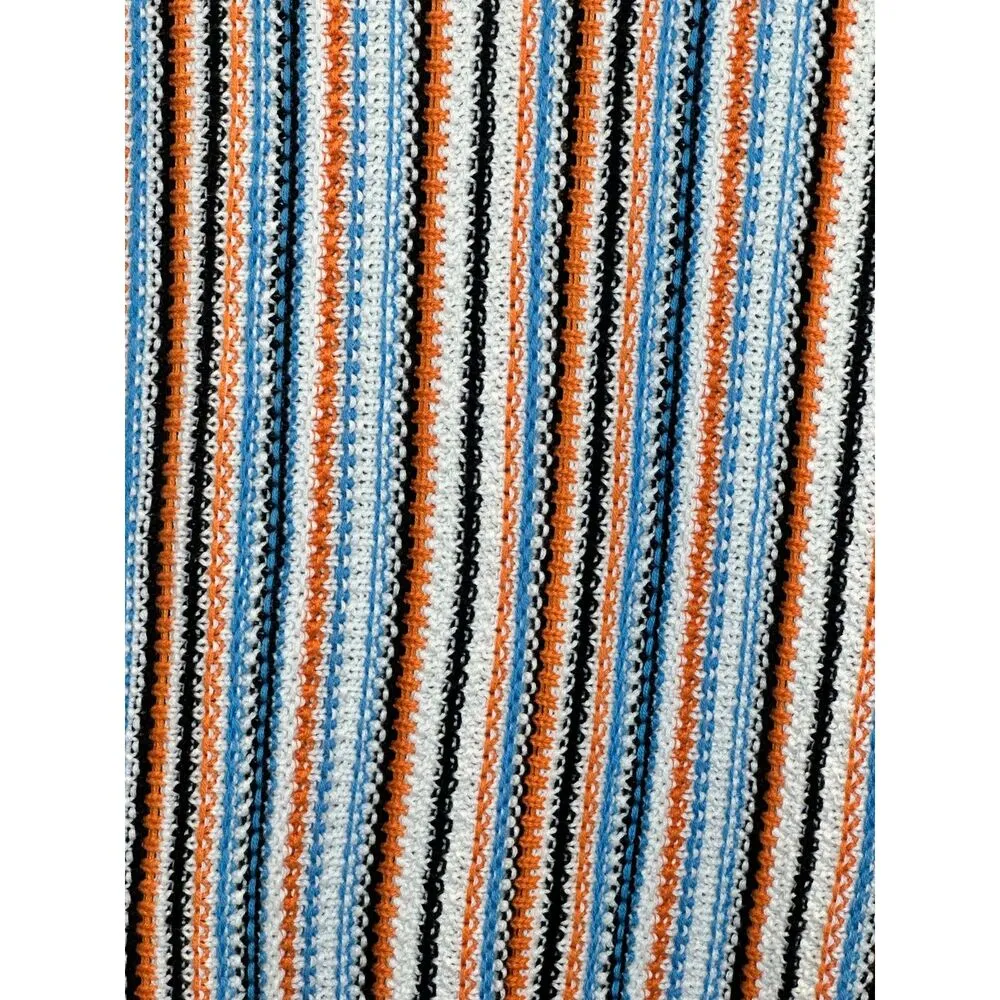 Lou & Grey Women's Size L Multi Striped Fringe Sweater Tank Pullover EUC - Image 7