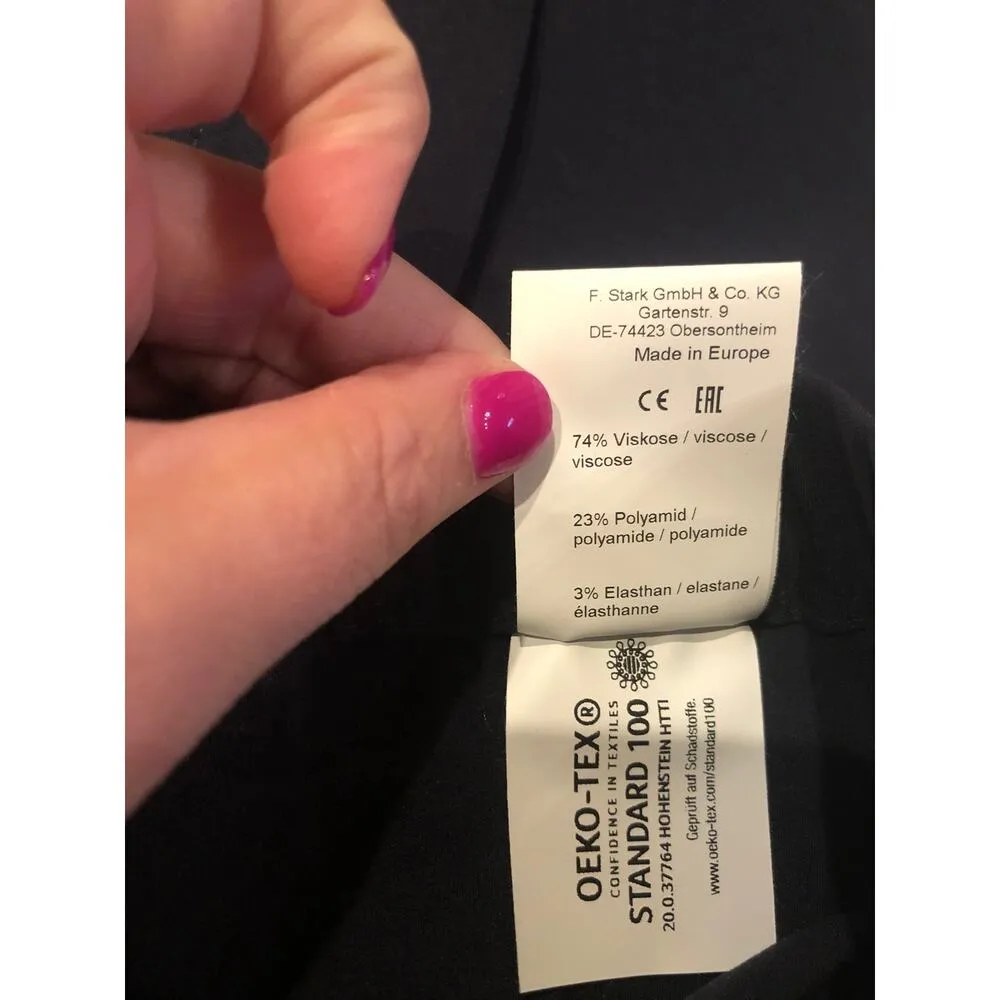 Stark S Janna No’s 4146 Black Elastic Pants Slim fit Made in Europe Work Career Size 34 - Image 7