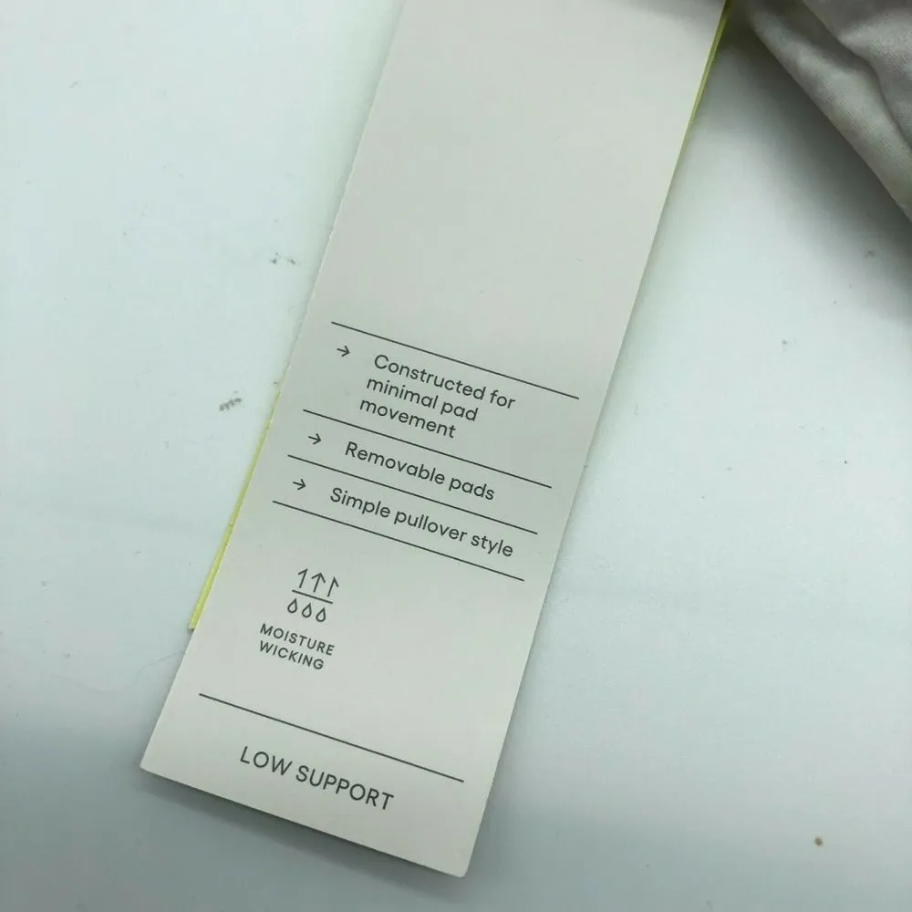 All in Motion Sports Bra Low Support Removable Pads Moisture Wick Marble Gray S - Image 3