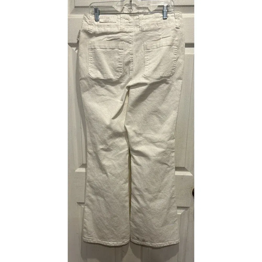 Maurice's Super High Rise Flare Super White Jeans sz 12R‎ Womens NWT - Image 4