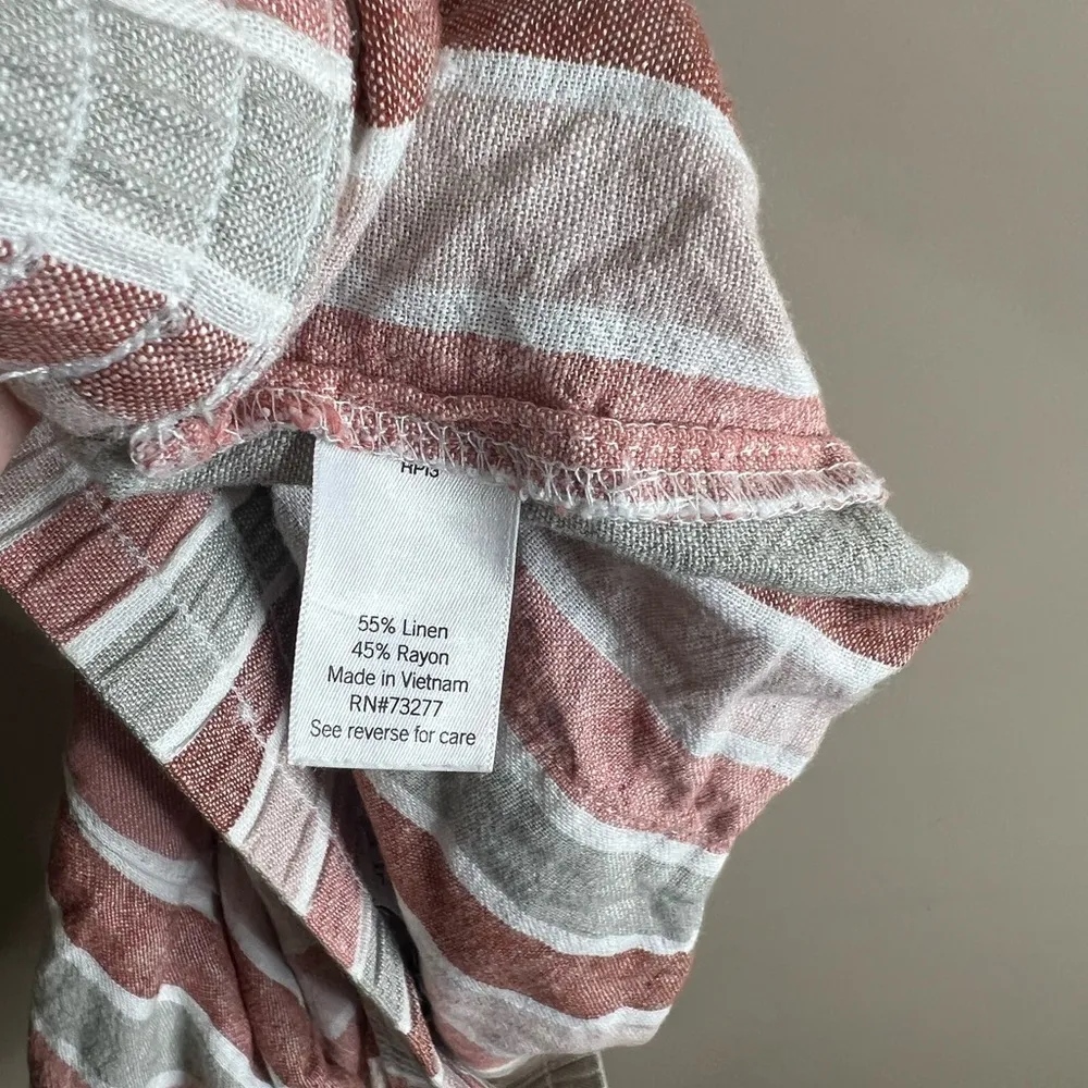 Sonoma size large striped linen blend shorts - Image 12