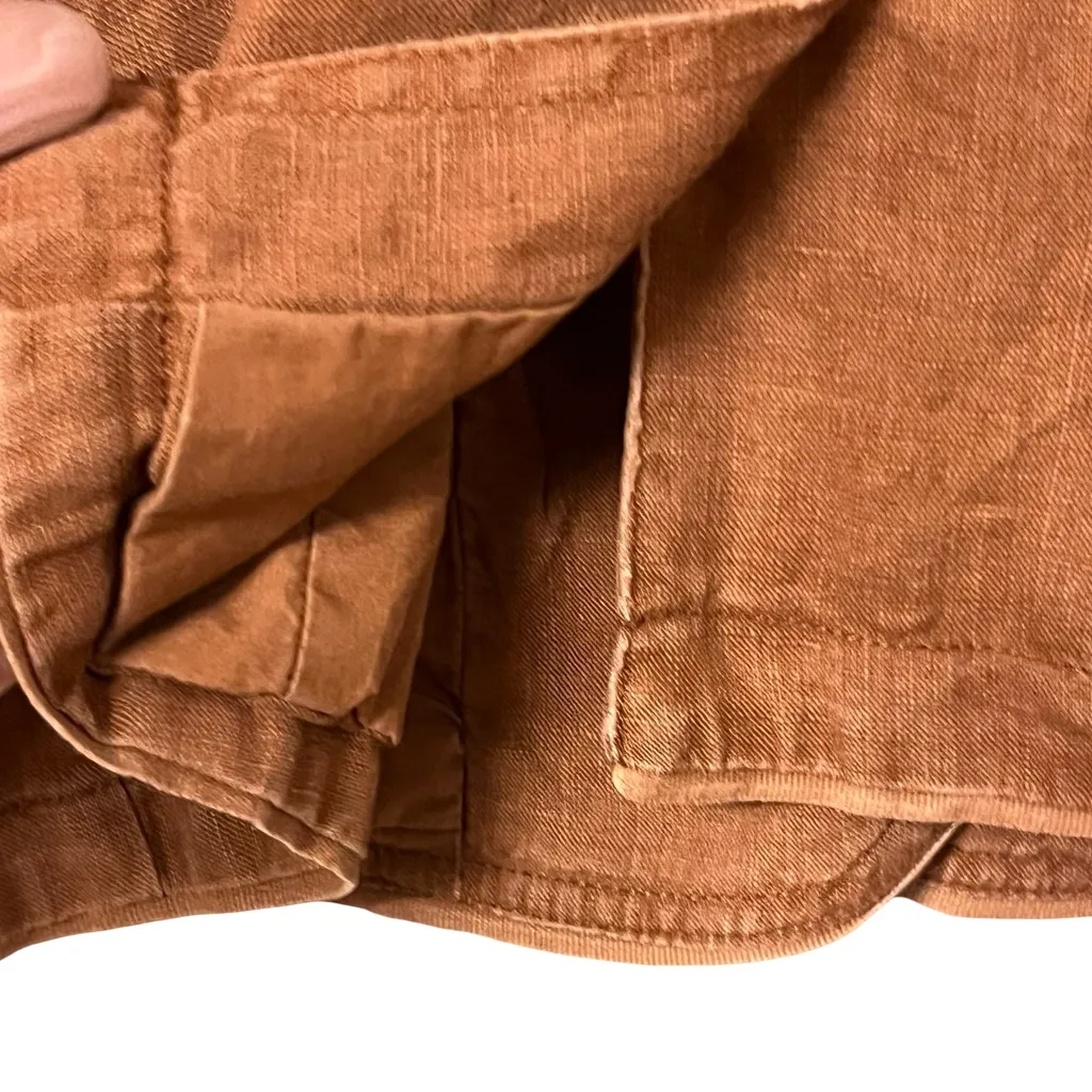 Da Nang Womens Handpainted Military Jacket Size S Floral Hand Painted Utility Orange - Image 4