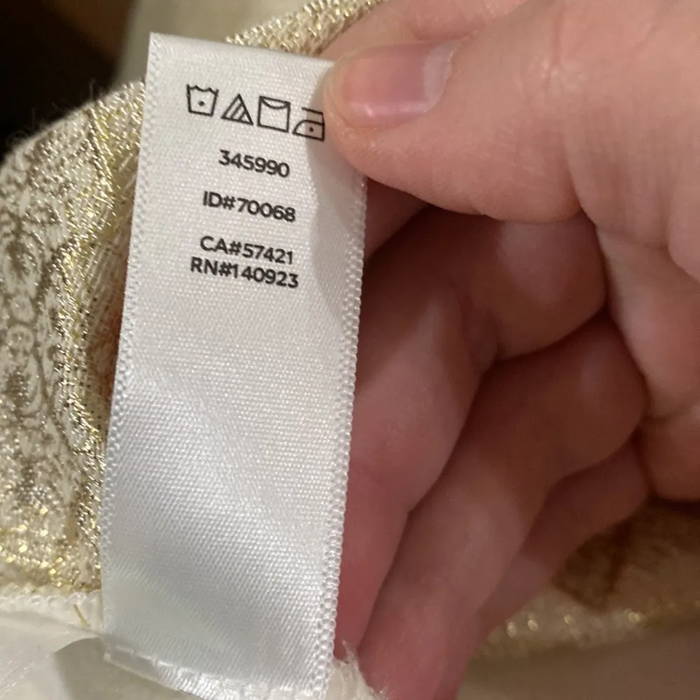 Ann Taylor Loft oriental metallic jacquard ivory sweatshirt size XS - Image 12