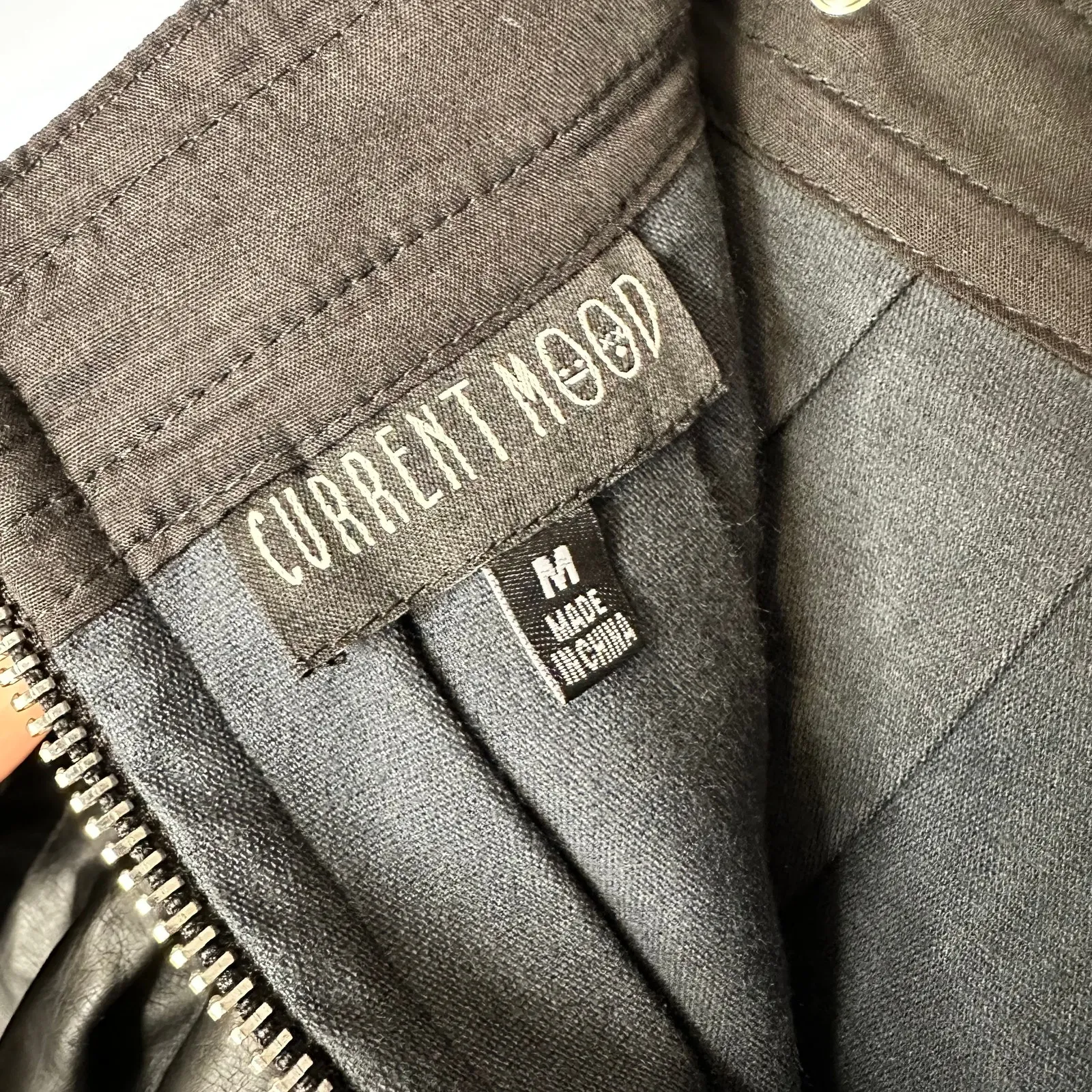 Dolls Kill x CURRENT MOOD Faux Leather Goth Punk Black Pleats Mini Skirt Medium - Image 5