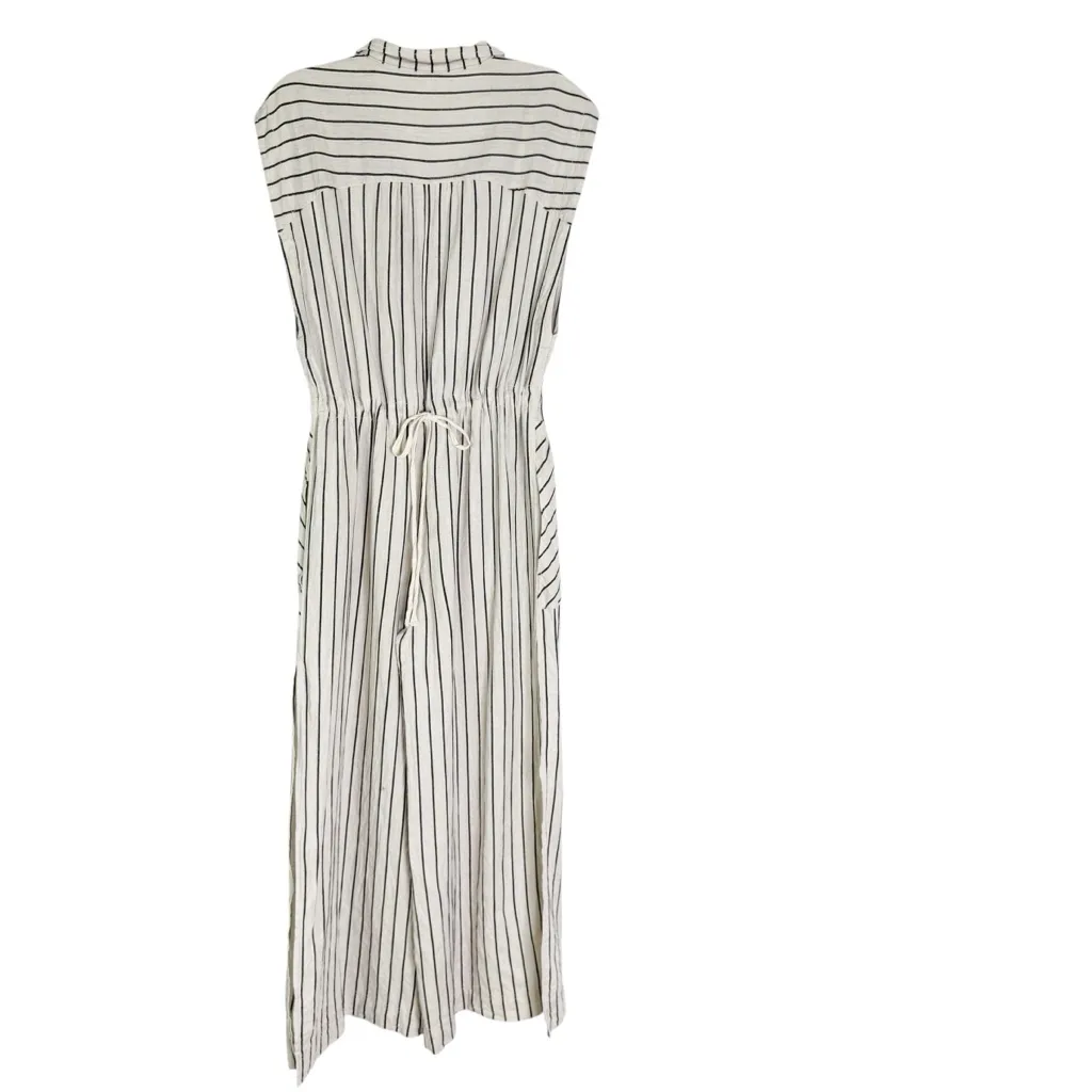 Free People Beach Town One-Piece Linen Blend Wide Leg Jumpsuit Natural Size S - Image 6