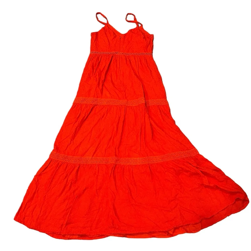 Joie Orange Crochet Cutout Sleeveless Jaffa Dress size Small - Image 8