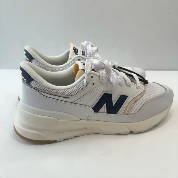 New Balance 997R NB White Navy Mens 11 Womens 12.5 Unisex Casual‎ Shoes Sneakers - Image 3