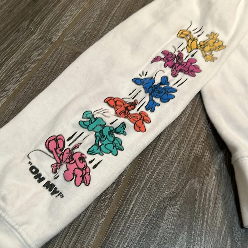 Women’s Neff  Minnie Mouse size medium white hoodie sweatshirt - Image 3