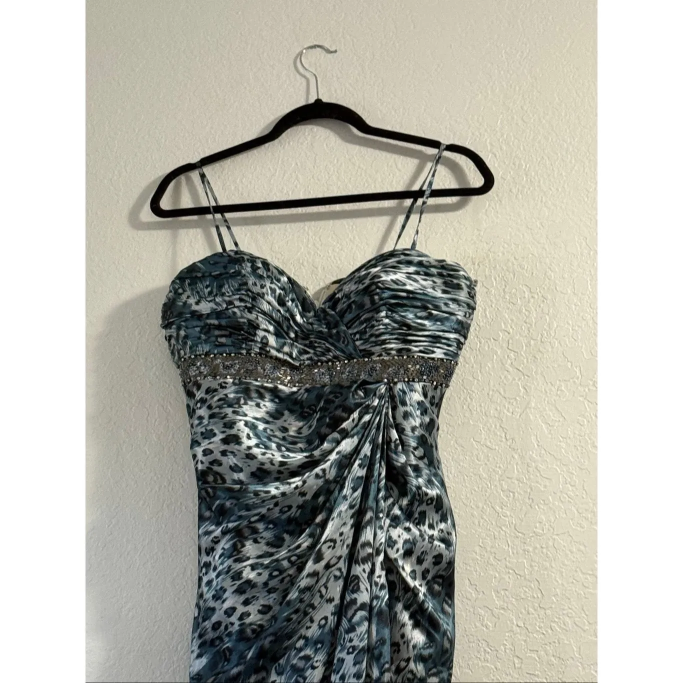 Tiffany Designs Beaded Long Satin Dress. Size 14 holiday cocktail mermaid - Image 2