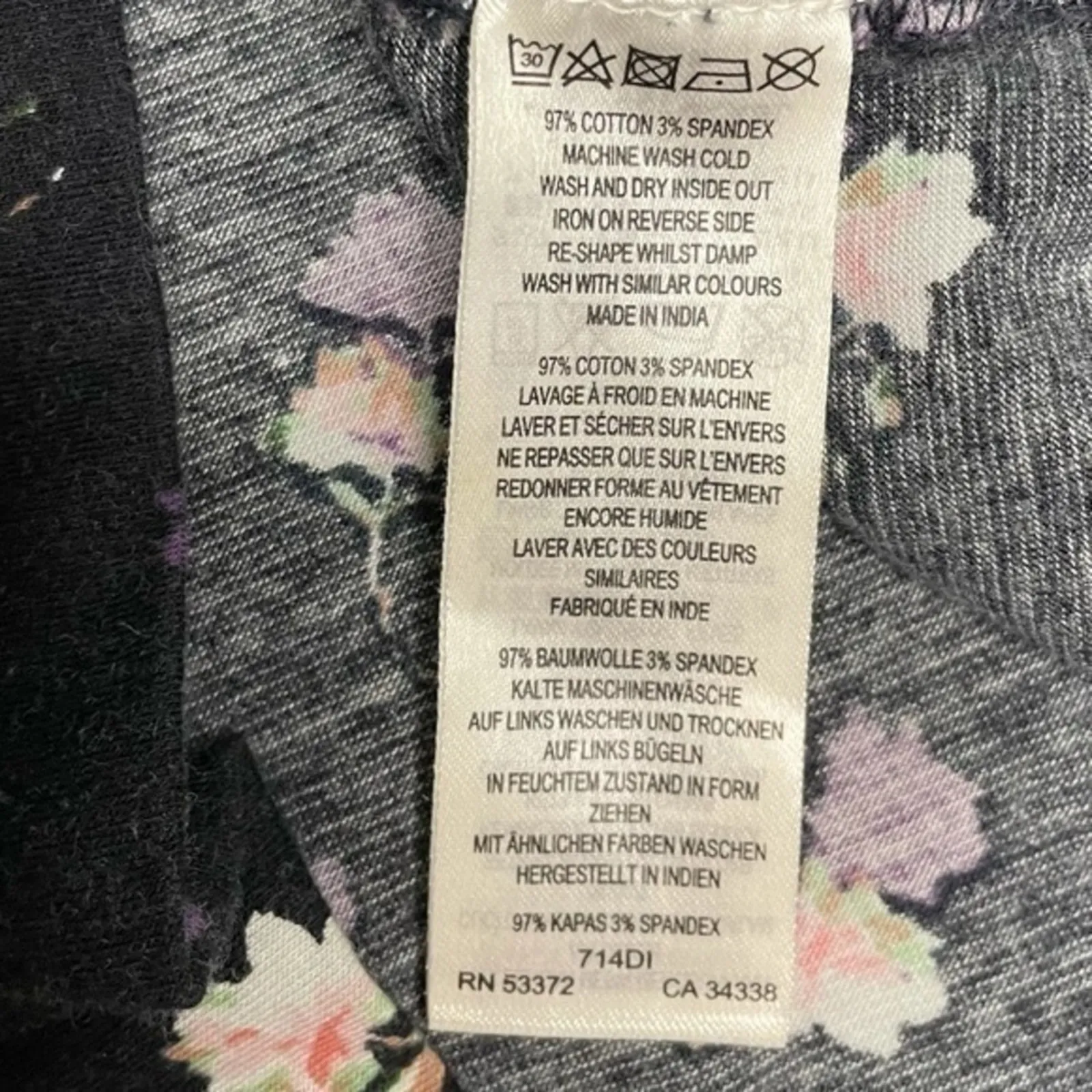 French Connection Floral Dress Short Sleeve rose flowers Bodycon mini Size 4 - Image 6