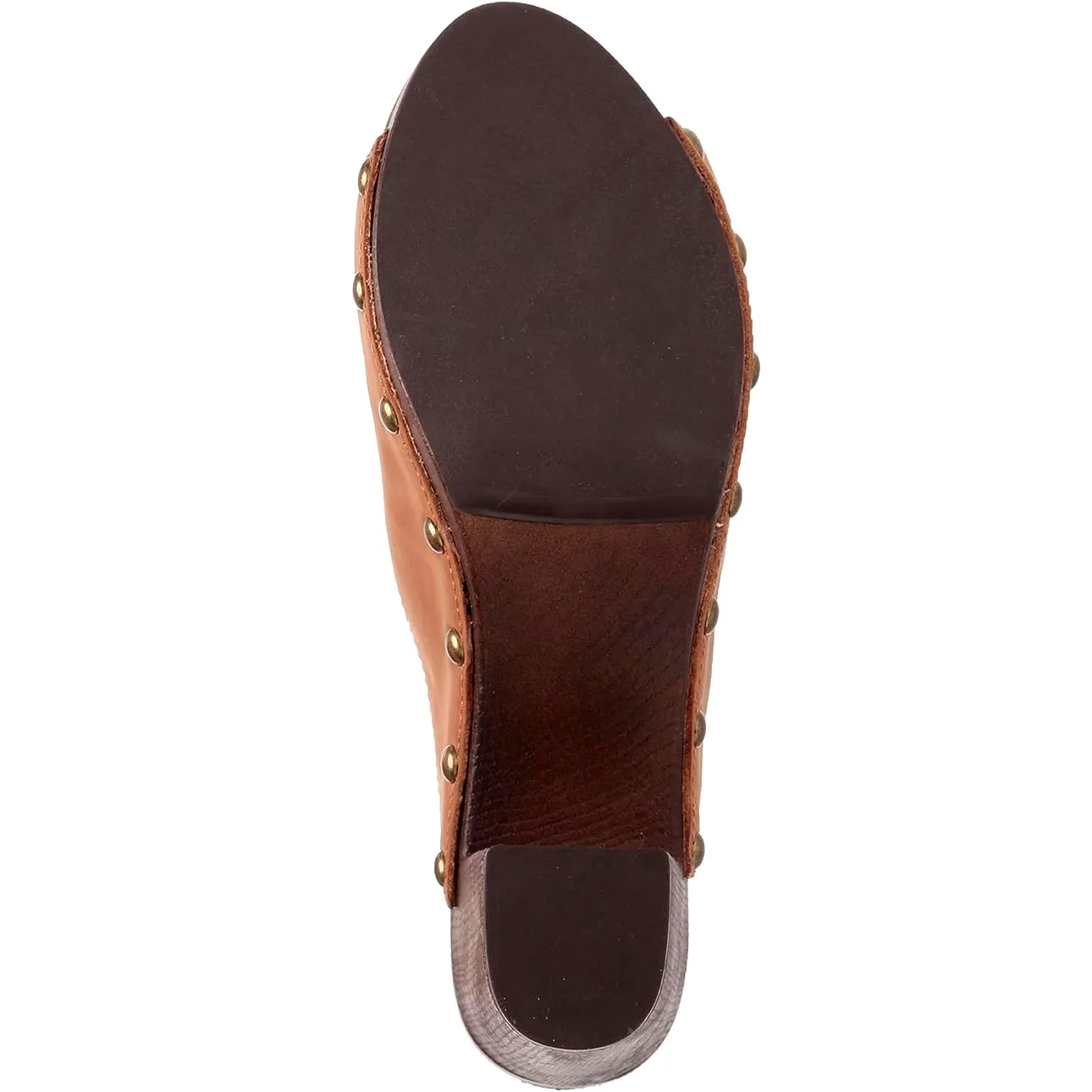 Sbicca Montrose Genuine Suede Clog Mule Heeled Sandal Tan 9 - Image 5