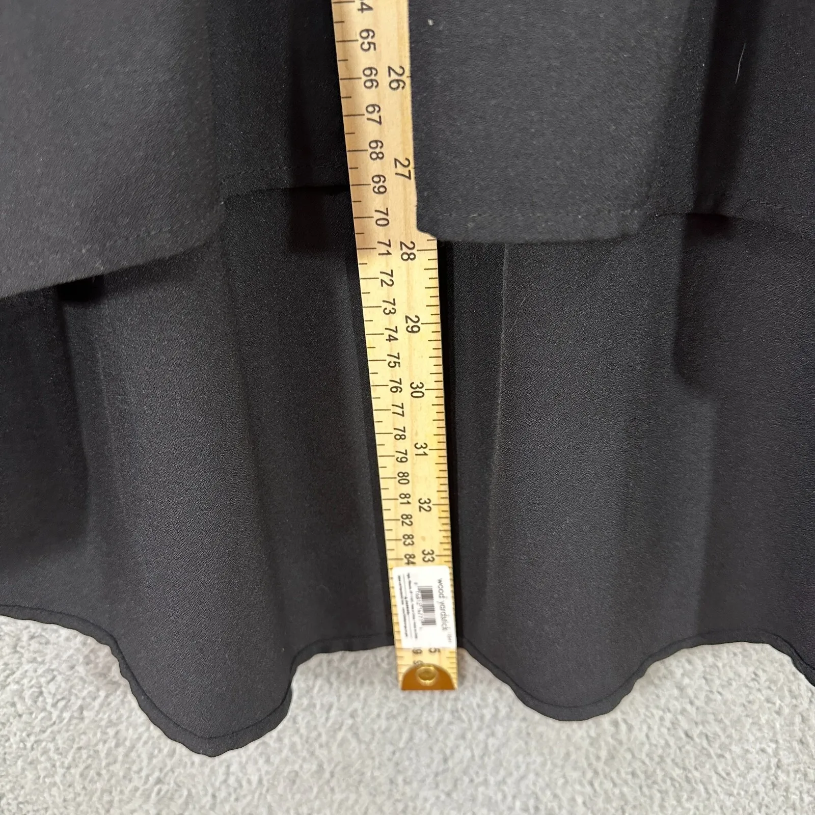 Susan Graver XS Black Tunic Top Womens Blouse High Low Hem Career‎ Minimalist - Image 3