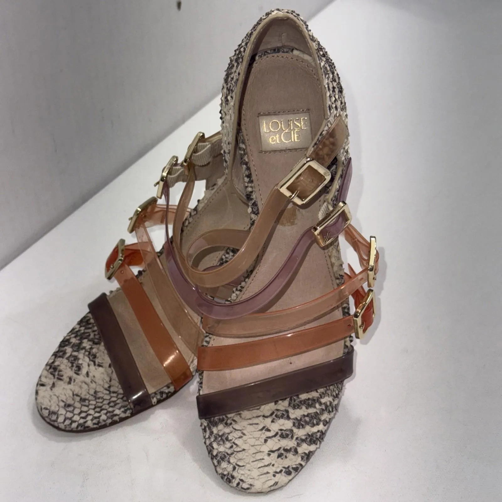 Louise et Cie Isoldah Snakeskin Classic Old Money Embossed Leather Low Heel 6.5 - Image 2