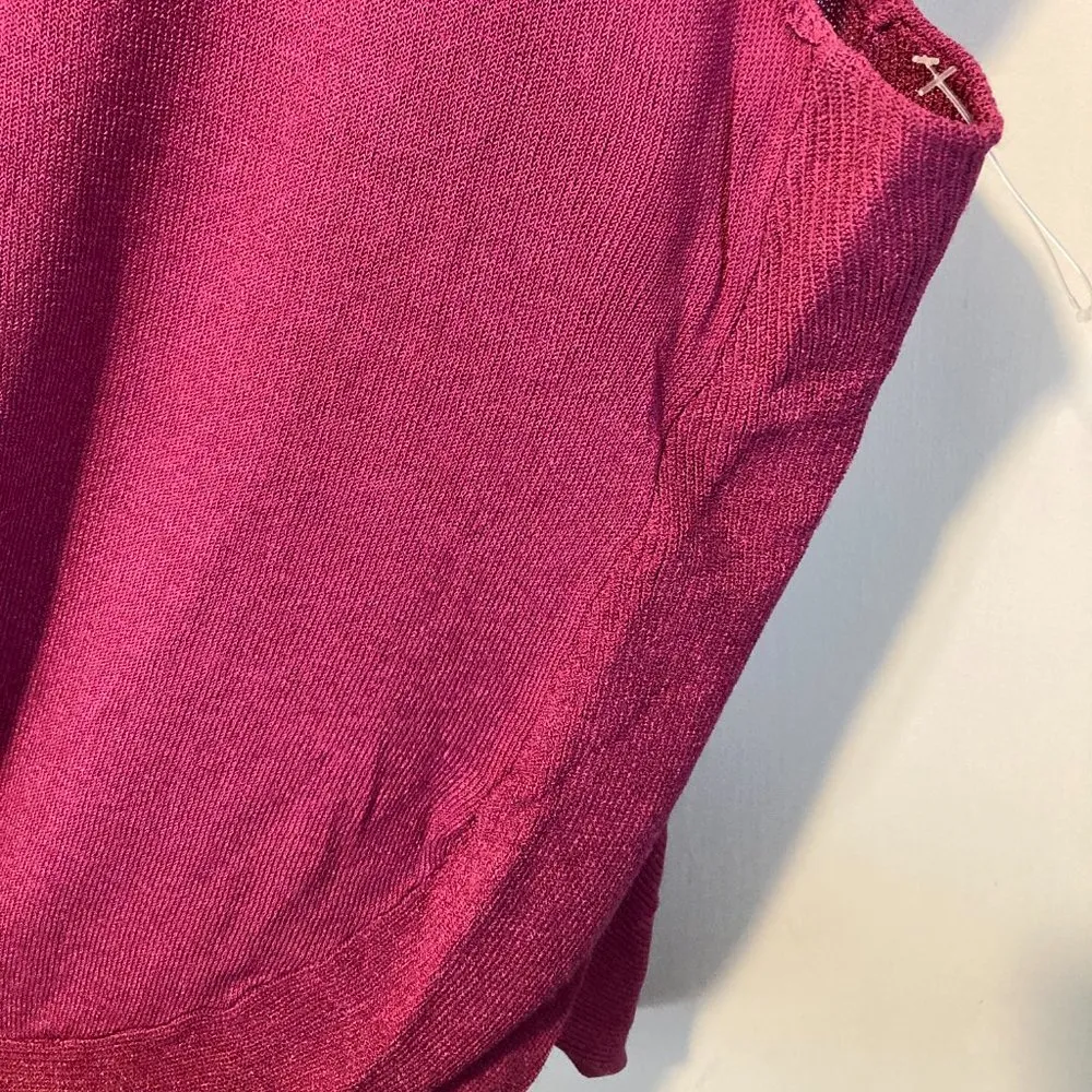 NEW Armani Collezioni women's 10 stretchy knit semi-see-thru cap sleeve top NWOT - Image 4