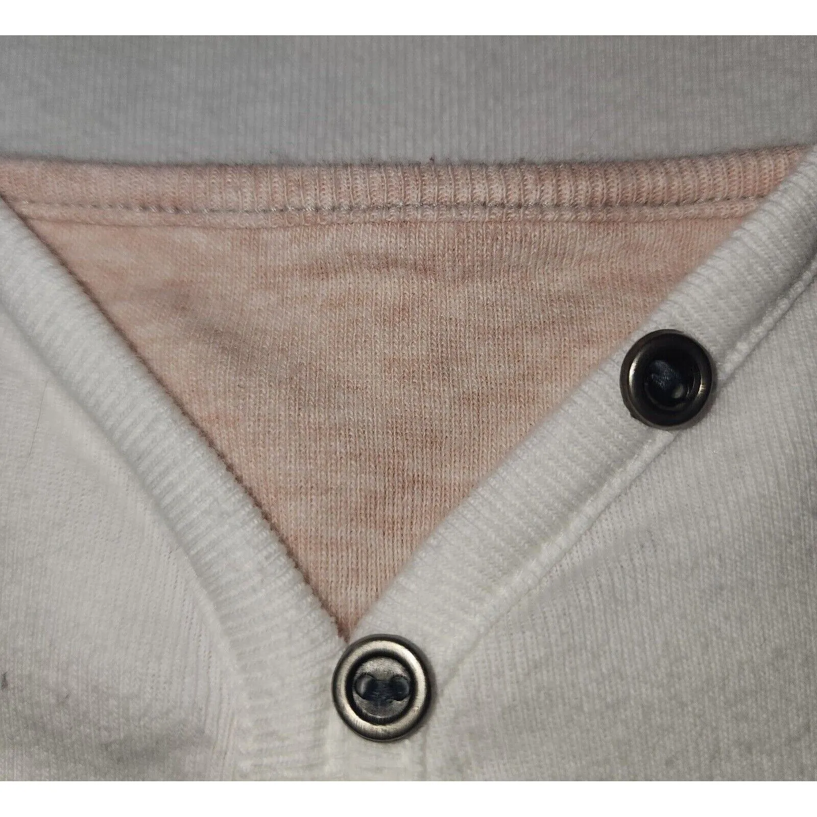 Route 66 Long Sleeve Henley Shirt Casual‎ Top Basic Tee White M - Image 4