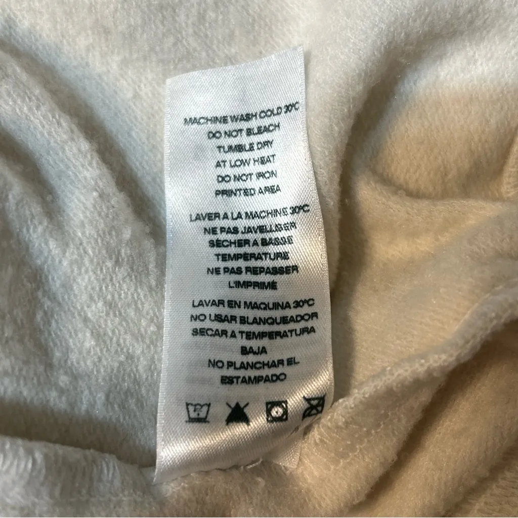 Sundry for Evereve White Modal Jersey Puff Sleeve Hoodie Size Small - Image 7