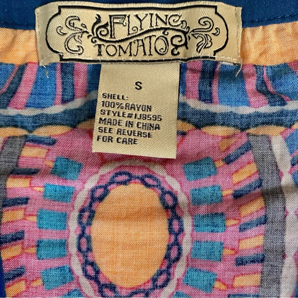 Flying Tomato Vibrant Geometric Open Front Top size Small - Image 3