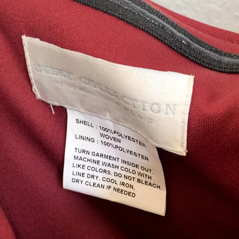 NWT Dessy Collection Off The Shoulder Notch Trumpet Gown in Burgundy 3038 Red Size 18 - Image 7