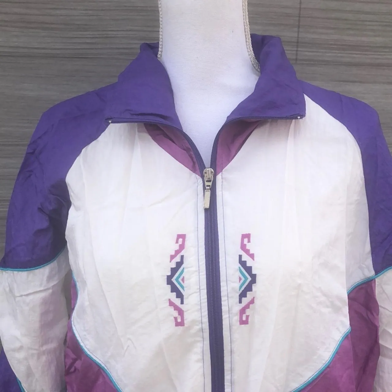 Vintage Supply Retro Windbreaker Jacket Size M - Image 2
