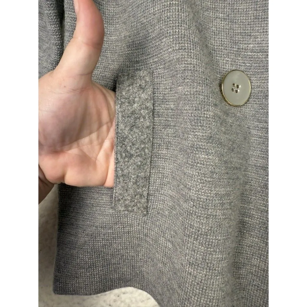 J Crew‎ Jacket Womens Small Gray Wool Double Breasted Peacoat Button Closure - Image 7