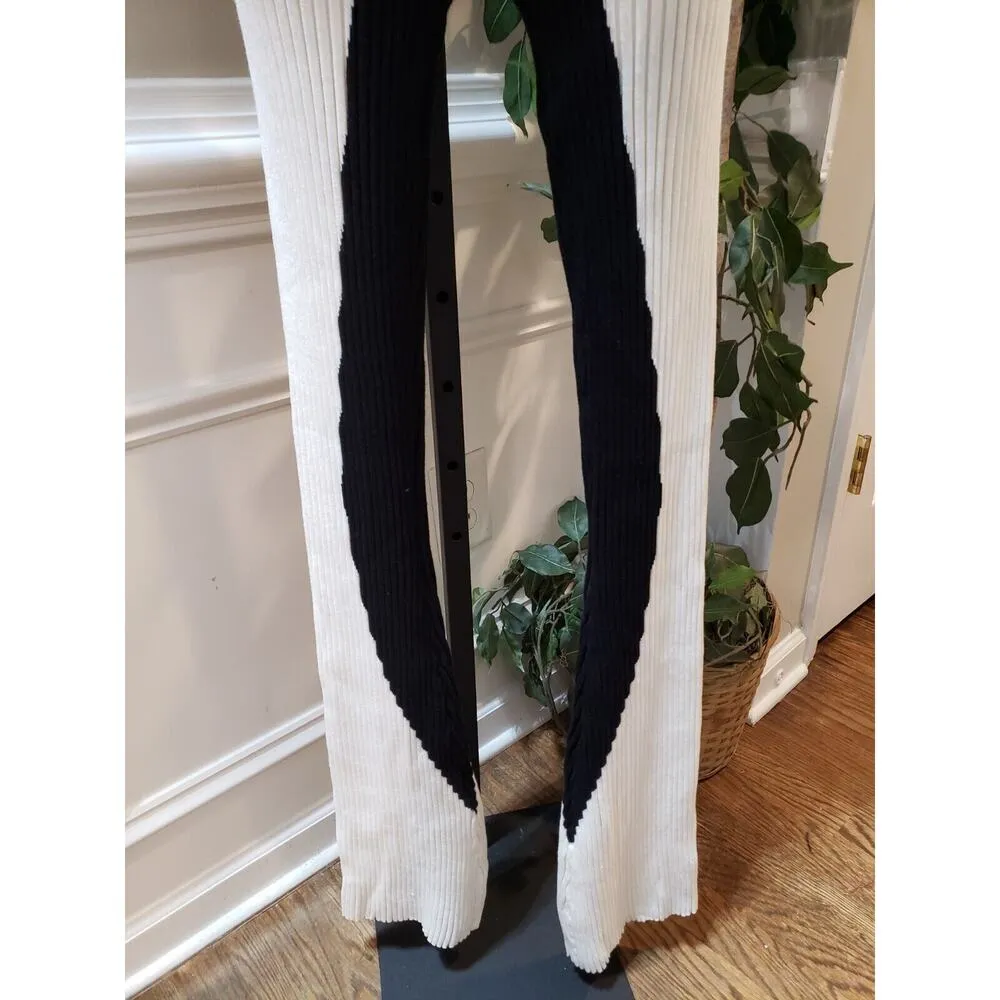 36 Point 5 Women's Black & White Viscose Crew Neck Sleeveless Two Piece Size L - Image 4