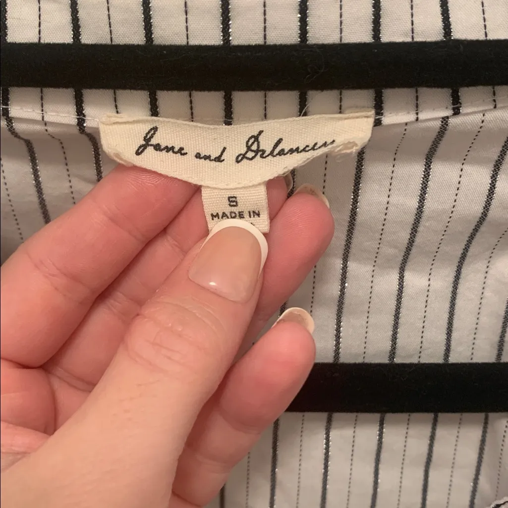 PRELOVED JANE AND DELANCEY LONG SLEEVE STRIPED BLOUSE - Image 2
